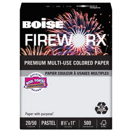 Boise FIREWORX Premium Multi-Use Colored Paper, 20lb, 8.5 x 11, Smoke Gray, 500/Ream (MP2201GY)