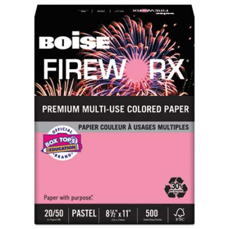 Boise FIREWORX Premium Multi-Use Paper, 20lb, 8.5 x 11, Cherry Charge, 500/Ream (MP2201CHE)