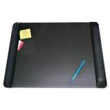 Artistic Executive Desk Pad with Antimicrobial Protection, Leather-Like Side Panels, 24 x 19, Black (413841)