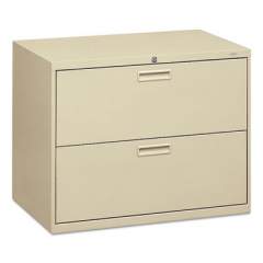 HON 500 Series Lateral File, 2 Legal/Letter-Size File Drawers, Putty, 36" x 19.25" x 28.38" (HON582LL)