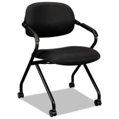 HON HVL303 Nesting Arm Chair, Supports Up to 250 lb, Black (VL303MM10T)