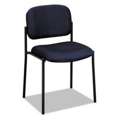 HON VL606 Stacking Guest Chair without Arms, Supports Up to 250 lb, Navy Seat/Back, Black Base (VL606VA90)