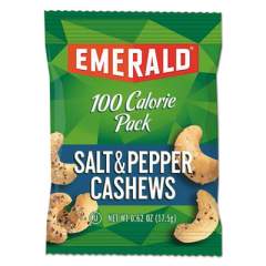 Emerald 100 Calorie Pack Nuts, Salt and Pepper Cashews, 0.62 oz Pack, 7/Box (33725)