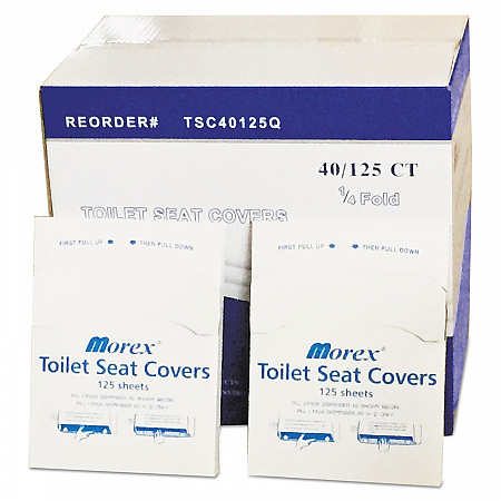 Quarter-Fold Toilet Seat Covers, 14.17 x 16.73, White, 5,000/Carton (TSC40125QB)