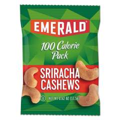 Emerald 100 Calorie Pack Nuts, Sriracha Cashews, 0.62 oz Pack, 7/Box (33825)