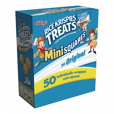 Rice Krispies Treats, Mini Squares, 0.39 oz Pack, 50/Box (12061)