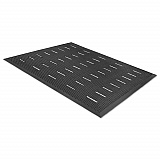 Free Flow Comfort Utility Floor Mat, 36" x 48", Black Non-Slip Vented Surface (34030401)
