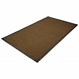WaterGuard Indoor/Outdoor Scraper Mat, Rectangular, Brown Ridged Needle-Punch Surface, 36" x 60" (WG030514)