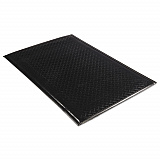 Soft Step Supreme Anti-Fatigue Floor Mat, Rectangular, Black Cross-Hatch Embossed Surface, 24" x 36" (24020301DIAM)