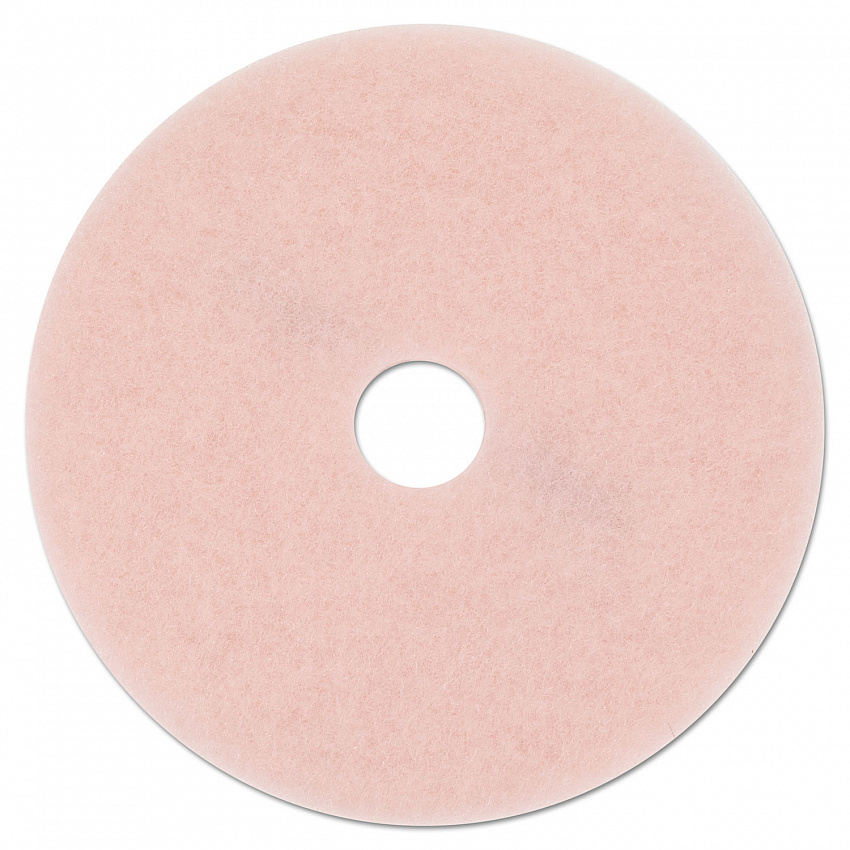 Ultra High-Speed Eraser Floor Burnishing Pad 3600, 27" Diameter, Pink, 5/Carton (25863)