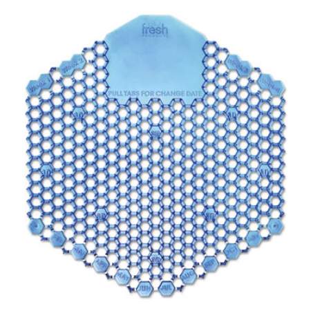 Fresh Products Wave 3D Urinal Deodorizer Screen, Cotton Blossom Scent, Blue, 10/Box (3WDS60CBLBX)