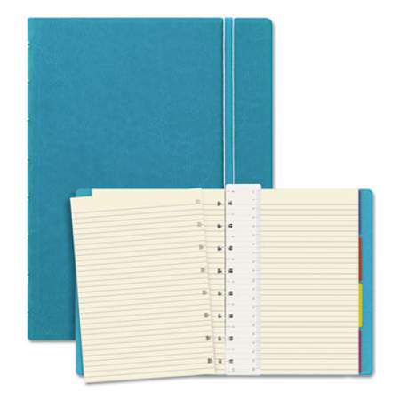 Filofax Notebook, 1 Subject, Medium/College Rule, Aqua Cover, 8.25 x 5.81, 112 Sheets (B115012U)