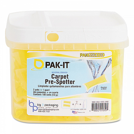 Carpet Pre-Spotter, Citrus Scent, 100 Pak-Its/tub, 4 Tubs/carton (5964203400CT)