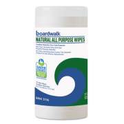 Boardwalk Natural All Purpose Wipes, 7 x 8, Unscented, 75 Wipes/Canister, 6/Carton (4736)