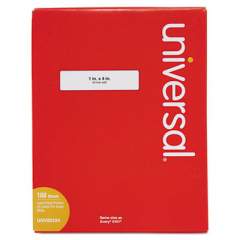 Universal White Labels, Inkjet/Laser Printers, 1 x 4, White, 20/Sheet, 100 Sheets/Box (80104)