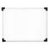 Universal Dry Erase Board, Melamine, 24 x 18, White, Black/Gray, Aluminum/Plastic Frame (43722)