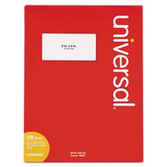 Universal White Labels, Inkjet/Laser Printers, 2 x 4, White, 10/Sheet, 250 Sheets/Box (80004)