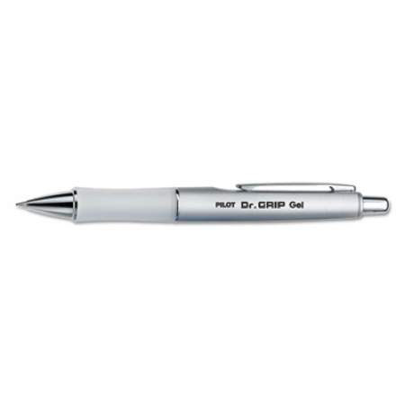 Pilot Dr. Grip Limited Gel Pen, Retractable, Fine 0.7 mm, Black Ink, Platinum Barrel (36272)