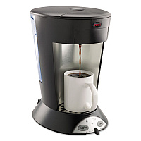 My Cafe Pourover Commercial Grade Coffee/Tea Pod Brewer, Stainless Steel, Black (MCP)