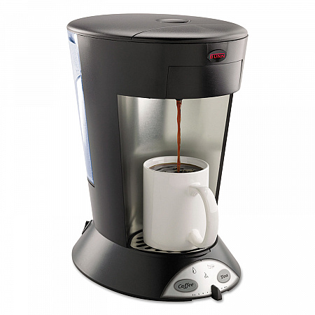 My Cafe Pourover Commercial Grade Coffee/Tea Pod Brewer, Stainless Steel, Black (MCP)