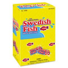 Swedish Fish Grab-and-Go Candy Snacks In Reception Box, 240-Pieces/Box (43146)