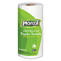 100% Premium Recycled Kitchen Roll Towels, 2-Ply, 11 x 9, White, 60 Sheets, 15 Rolls/Carton (6709)