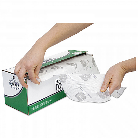 Dry Foodservice Kitchen Roll Towels, 1-Ply, 15 x 7.5 White, 200/Roll, 4 Roll/Carton (G125DA)