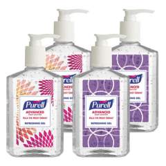 PURELL Advanced Refreshing Gel Hand Sanitizer, Clean Scent, 8 oz Pump Bottle 4/Pack (965206DECOPK)