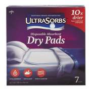 Medline Ultrasorbs Disposable Dry Pads, 23" x 35", Blue, 7/Box (DRY2336RET7)