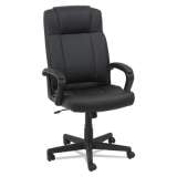 OIF PU Leather High-Back Chair, Supports Up to 250 lb, 17.56" to 21.34" Seat Height, Black (SL4119)