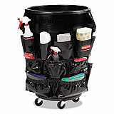 Brute Caddy Bag, 12 Compartments, 11.39 w x 15.38 Diameter, Black, 6/Carton (1867533CT)