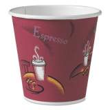 Dart Polycoated Hot Paper Cups, 10 Oz, Bistro Design, 50/pack, 20 Pack/carton (410SI0041)
