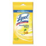 LYSOL Disinfecting Wipes Flatpacks, 7 x 8, Lemon, 15 Wipes/Pack, 24 Packs/Carton (93043)