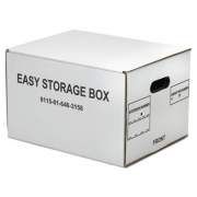 AbilityOne 8115016463158 SKILCRAFT Easy Storage Box, Letter/Legal Files, 14.75" x 12" x 9.5", White, 12/Bundle