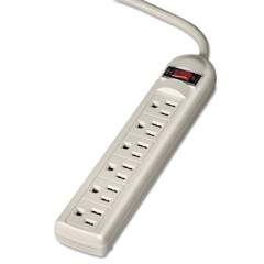Fellowes Six-Outlet Power Strip, 120V, 6 ft Cord, 9.63 x 1.81 x 1.44, Platinum (99028)