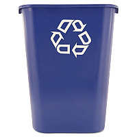Deskside Recycling Container with Symbol, Large, 41.25 qt, Plastic, Blue (295773BE)