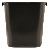 Deskside Plastic Wastebasket, 7 gal, Plastic, Black (295600BK)