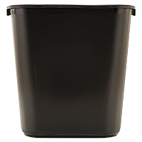 Deskside Plastic Wastebasket, 7 gal, Plastic, Black (295600BK)
