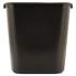 Rubbermaid Commercial Deskside Plastic Wastebasket, Rectangular, 7 gal, Black (295600BK)