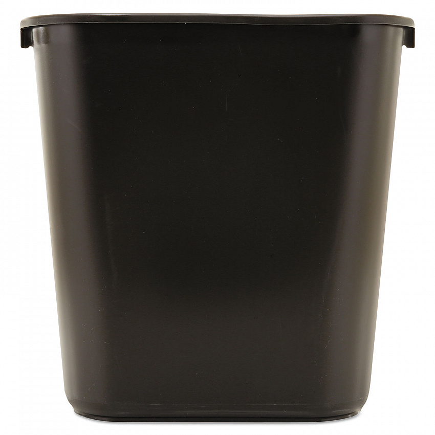 Deskside Plastic Wastebasket, 7 gal, Plastic, Black (295600BK)