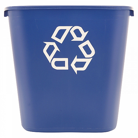 Deskside Recycling Container, Medium, 28.13 qt, Plastic, Blue (295673BE)