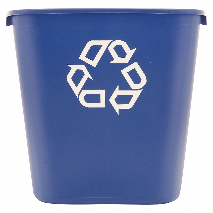 Deskside Recycling Container, Medium, 28.13 qt, Plastic, Blue (295673BE)