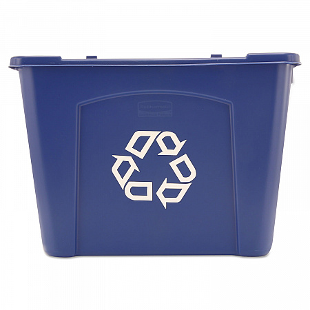Stacking Recycle Bin, 14 gal, Polyethylene, Blue (571473BE)