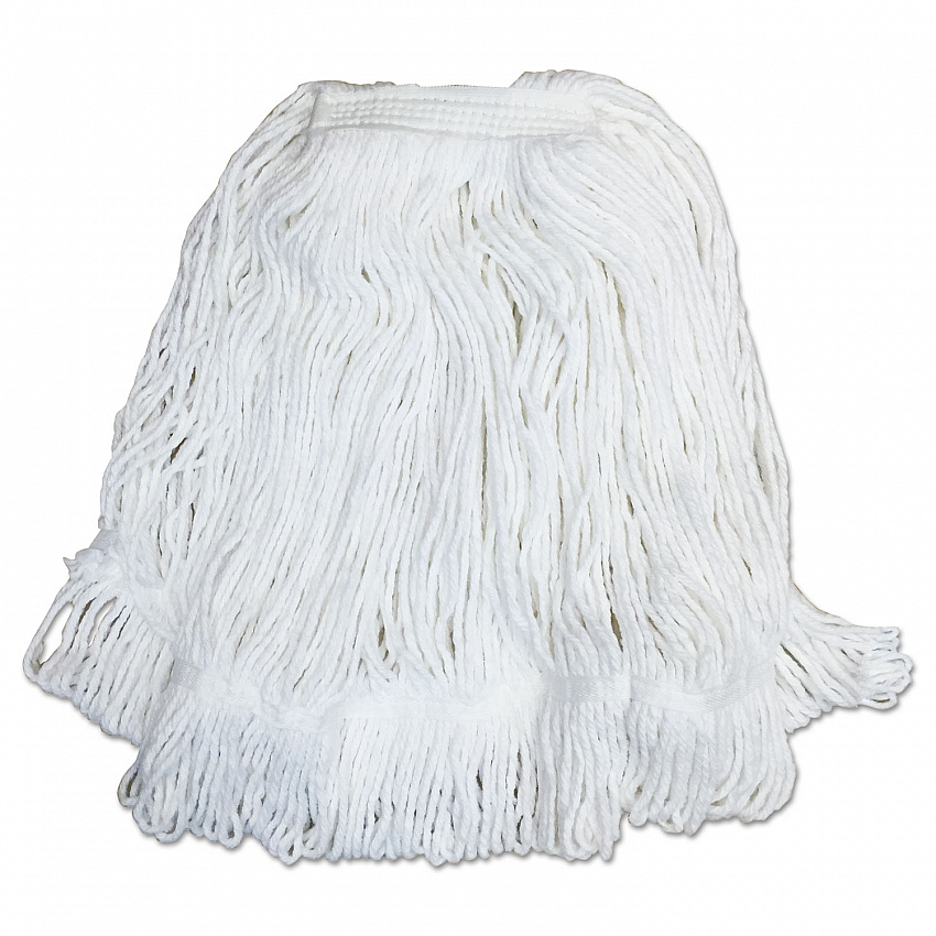 Pro Loop Web/Tailband Mop Head, White, #32, Rayon, 1.3" Headband, 12/Carton (4032R)