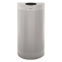 Designer Line Silhouettes Waste Receptacle, 12 gal, Steel, Silver Metallic (SH12EPLSM)