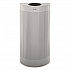 Designer Line Silhouettes Waste Receptacle, 12 gal, Steel, Silver Metallic (SH12EPLSM)