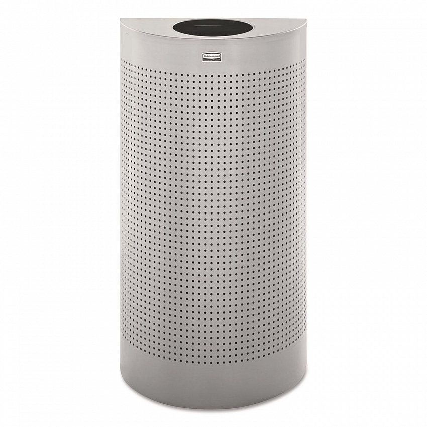 Designer Line Silhouettes Waste Receptacle, 12 gal, Steel, Silver Metallic (SH12EPLSM)