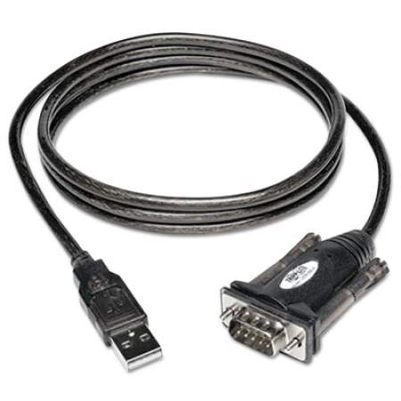 Tripp Lite USB-A to Serial Adapter Cable, DB9 (M/M), 5 ft., Black (U209000R)