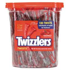 Strawberry Twizzlers Licorice, Individually Wrapped, 180/Tub (884064)