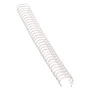 Fellowes Wire Bindings, 1/4" Diameter, 35 Sheet Capacity, White, 25/Pack (52540)